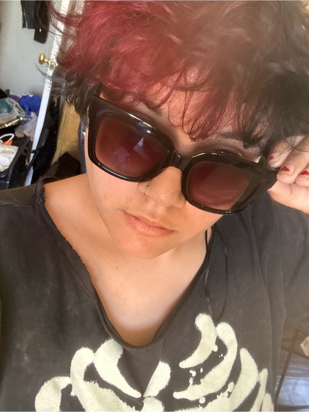 Quay Australia Oversized Black Sunglasses with Gradient Lenses